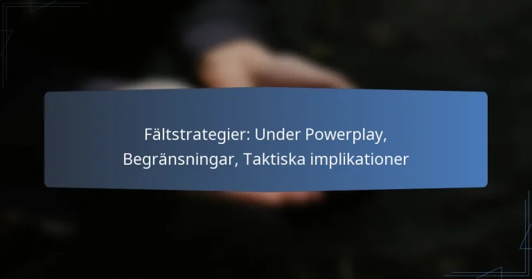 Fältstrategier: Under Powerplay, Begränsningar, Taktiska implikationer