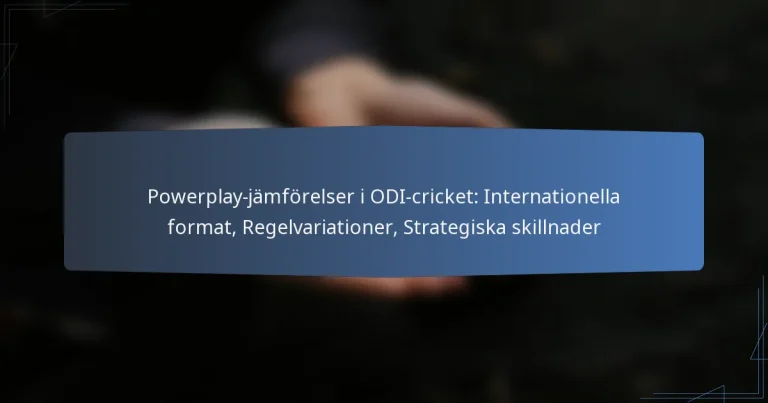 Powerplay-jämförelser i ODI-cricket: Internationella format, Regelvariationer, Strategiska skillnader