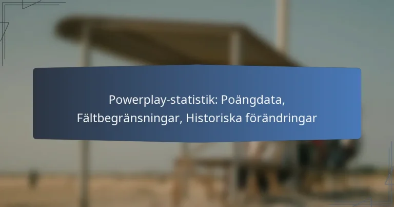 Powerplay-statistik: Poängdata, Fältbegränsningar, Historiska förändringar